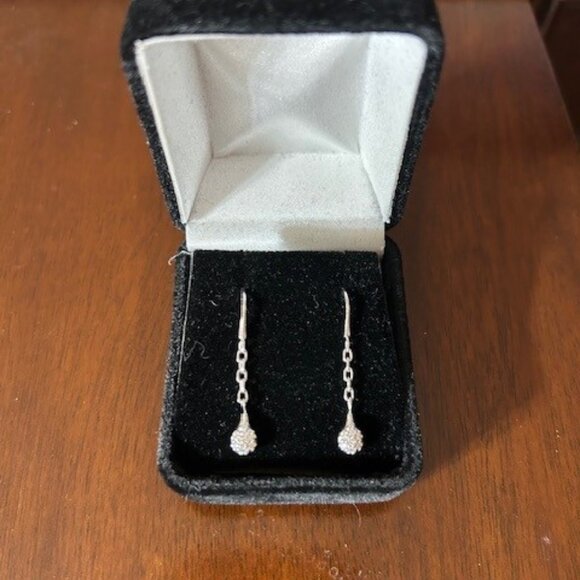 Diamond earrings 18KT White Gold - Picture 1 of 4